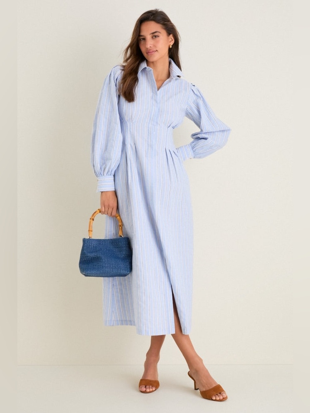 AG26 Tuckernuck French Blue Stripe Corinne Dress - Picture 3 of 12